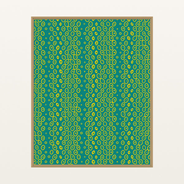 Ankara Brights Ankara – Premium Ankara Wall Art Print — Floating natural frame