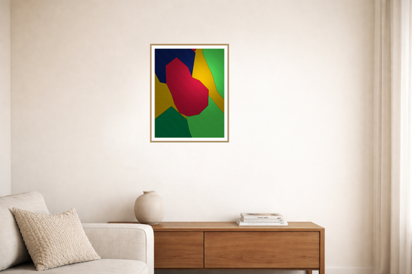 Antique Brass Ankara Watercolor Wash Art Print