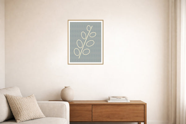 Ikat Crimson Adire – Limited Edition Adire Art Print — Living room lifestyle