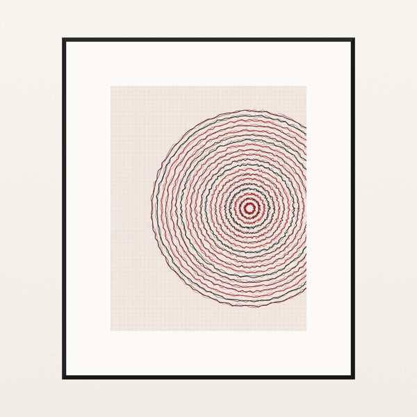 Rothko Crimson Geometric – Signed 50-Edition Giclée Print for Gallery Walls — Black gallery mat