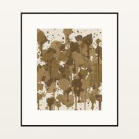 Aged Bronze Paint Splatter – Signed 50-Edition Giclée Print for Gallery Walls — Black gallery mat