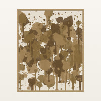 Aged Bronze Paint Splatter – Signed 50-Edition Giclée Print for Gallery Walls — Floating natural frame
