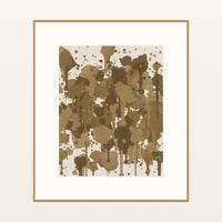 Aged Bronze Paint Splatter – Signed 50-Edition Giclée Print for Gallery Walls — Natural gallery mat