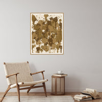 Aged Bronze Paint Splatter – Signed 50-Edition Giclée Print for Gallery Walls — Reading nook