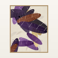 Amethyst & Bronze Ombré Gradient – Premium Ombré Gradient Wall Art Print — Floating natural frame