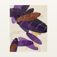 Amethyst & Bronze Ombré Gradient – Premium Ombré Gradient Wall Art Print — Unframed flat preview