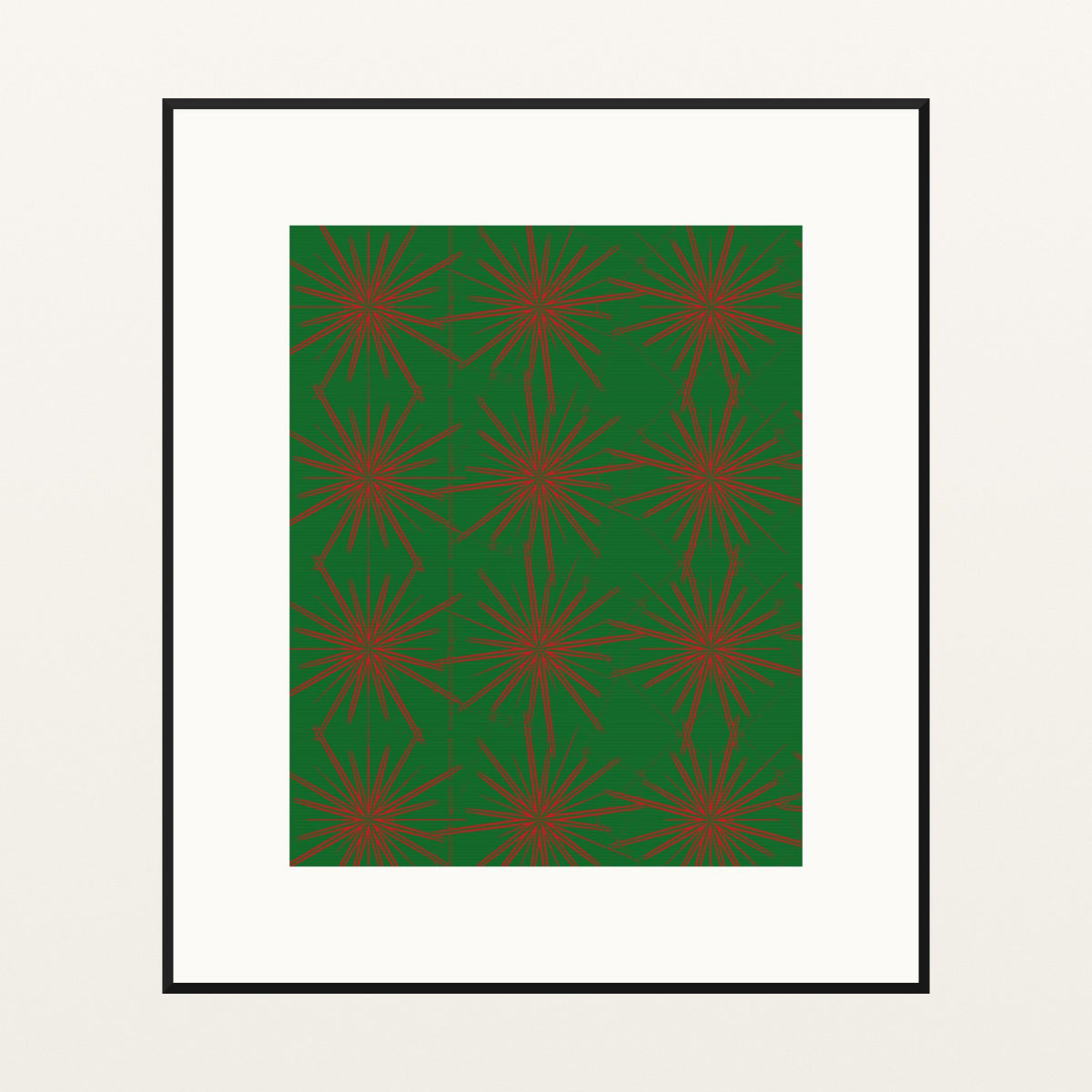 Ankara Brights Art Deco – Limited Edition Art Deco Art Print — Black gallery mat