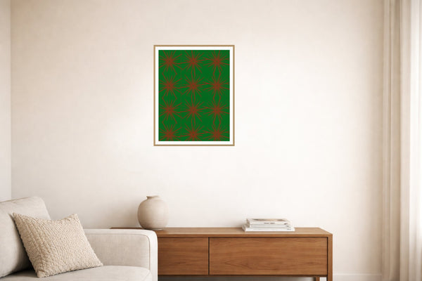 Ankara Brights Art Deco – Limited Edition Art Deco Art Print — Living room lifestyle