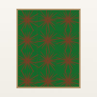 Ankara Brights Art Deco – Limited Edition Art Deco Art Print — Floating natural frame
