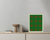 Ankara Brights Art Deco – Limited Edition Art Deco Art Print — Grey wall with bowl