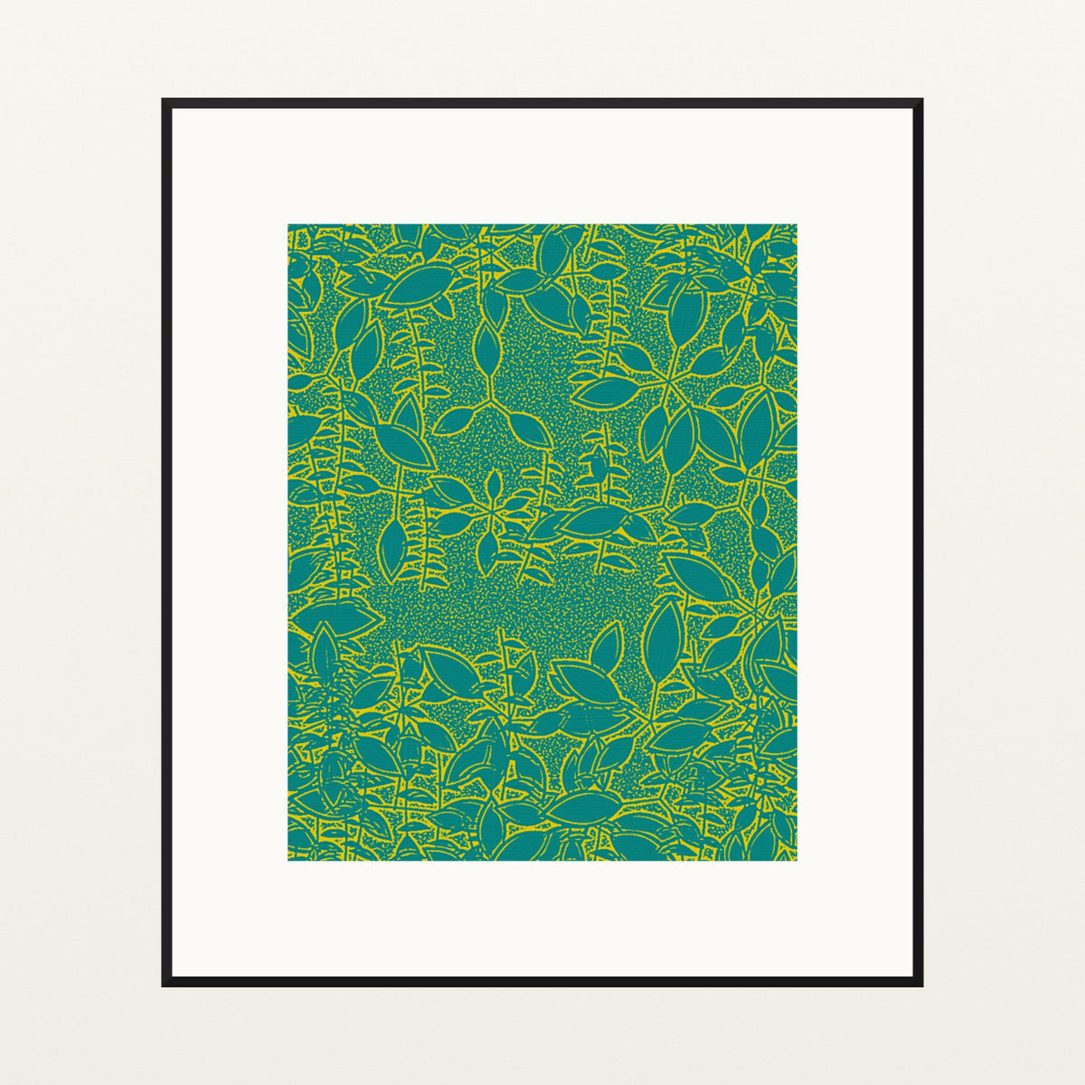 Ankara Brights Botanical – Signed 50-Edition Giclée Print for Gallery Walls — Black gallery mat
