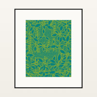 Ankara Brights Botanical – Signed 50-Edition Giclée Print for Gallery Walls — Black gallery mat
