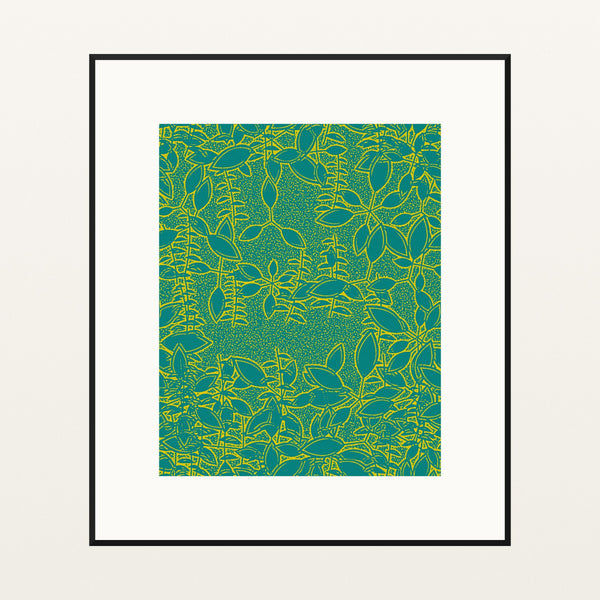 Ankara Brights Botanical – Signed 50-Edition Giclée Print for Gallery Walls — Black gallery mat