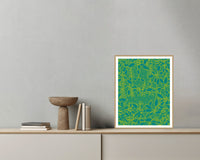 Ankara Brights Botanical – Signed 50-Edition Giclée Print for Gallery Walls — Grey wall with bowl