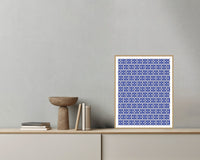 Ankara Brights Damask – Signed 50-Edition Giclée Print for Gallery Walls — Grey wall with bowl