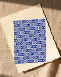 Ankara Brights Damask – Signed 50-Edition Giclée Print for Gallery Walls — Paper/edge detail
