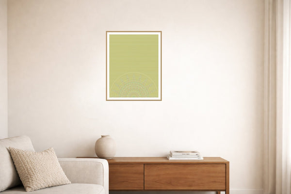 Ankara Brights Ombré Gradient – Signed 50-Edition Giclée Print for Gallery Walls — Living room lifestyle