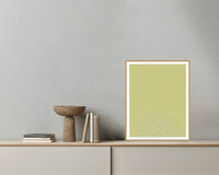 Ankara Brights Ombré Gradient – Signed 50-Edition Giclée Print for Gallery Walls — Grey wall with bowl