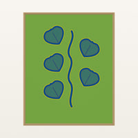 Ankara Brights Painterly – Premium Painterly Wall Art Print — Floating natural frame