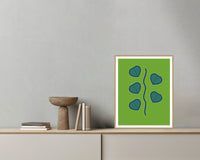 Ankara Brights Painterly – Premium Painterly Wall Art Print — Grey wall with bowl