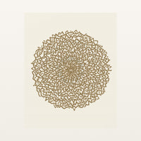 Antique Brass Abstract Wave – Signed 50-Edition Giclée Print for Gallery Walls — Unframed flat preview