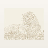 Antique Brass Etched Line Art – Signed 50-Edition Giclée Print for Gallery Walls — Unframed flat preview