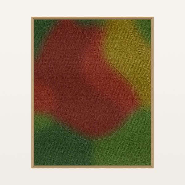 Antique Brass Ankara Watercolor Wash Art Print