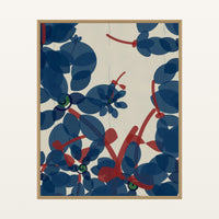 Batik Brown Ombré Gradient – Premium Ombré Gradient Wall Art Print — Floating natural frame