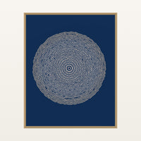 Batik Brown Sketch-filter – Signed 50-Edition Giclée Print for Gallery Walls — Floating natural frame