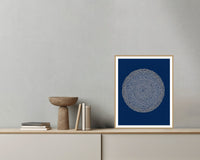 Batik Brown Sketch-filter – Signed 50-Edition Giclée Print for Gallery Walls — Grey wall with bowl