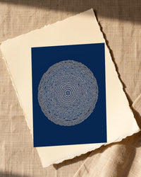 Batik Brown Sketch-filter – Signed 50-Edition Giclée Print for Gallery Walls — Paper/edge detail