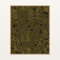 Black & Gold Botanical – Signed 50-Edition Giclée Print for Gallery Walls — Floating natural frame
