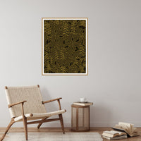 Black & Gold Botanical – Signed 50-Edition Giclée Print for Gallery Walls — Reading nook