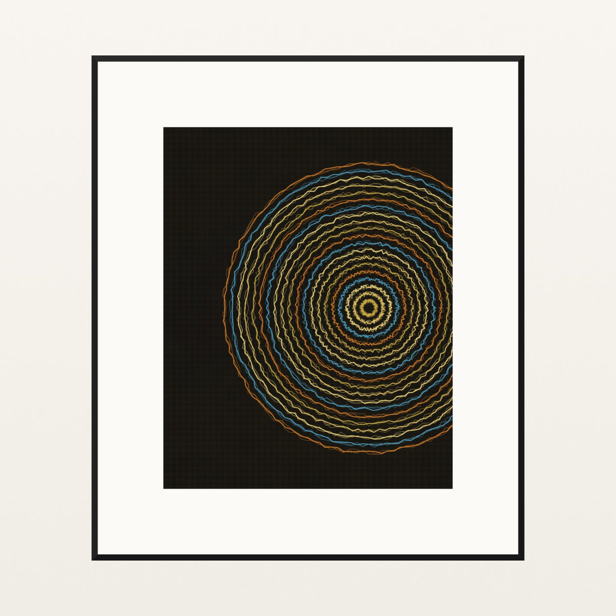 Black & Gold Geometric – Signed 50-Edition Giclée Print for Gallery Walls — Black gallery mat