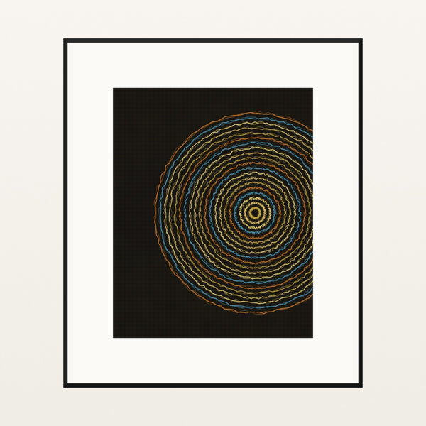Black & Gold Geometric – Signed 50-Edition Giclée Print for Gallery Walls — Black gallery mat