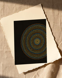 Black & Gold Geometric – Signed 50-Edition Giclée Print for Gallery Walls — Paper/edge detail