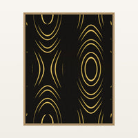 Black & Gold Marble Swirl – Signed 50-Edition Giclée Print for Gallery Walls — Floating natural frame