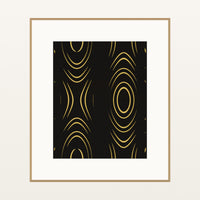 Black & Gold Marble Swirl – Signed 50-Edition Giclée Print for Gallery Walls — Natural gallery mat