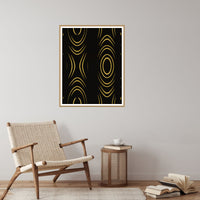 Black & Gold Marble Swirl – Signed 50-Edition Giclée Print for Gallery Walls — Reading nook