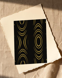 Black & Gold Marble Swirl – Signed 50-Edition Giclée Print for Gallery Walls — Paper/edge detail