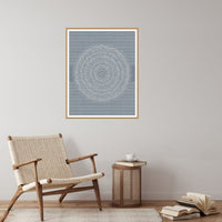 Blue-Gray Mist Linear Wall Art Print – Signed Limited Edition Giclée | Modern Gallery Decor — Reading nook
