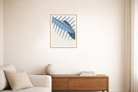 Blue-Gray Mist Ombré Gradient – Signed 50-Edition Giclée Print for Gallery Walls — Living room lifestyle