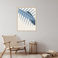 Blue-Gray Mist Ombré Gradient – Signed 50-Edition Giclée Print for Gallery Walls — Reading nook