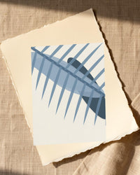 Blue-Gray Mist Ombré Gradient – Signed 50-Edition Giclée Print for Gallery Walls — Paper/edge detail