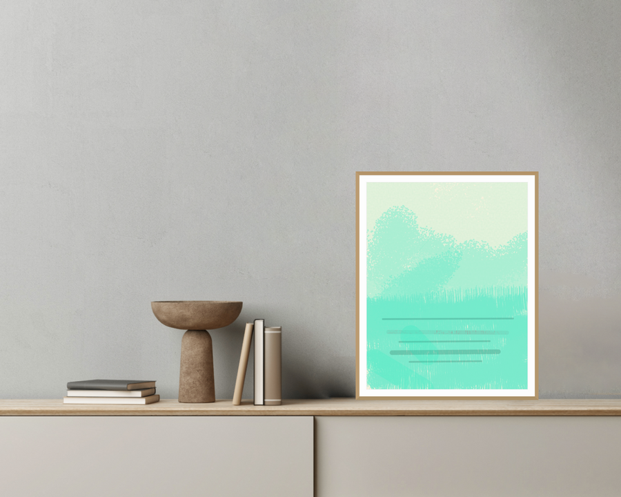 Original Bold Modern Organic Texture Painting — room scene