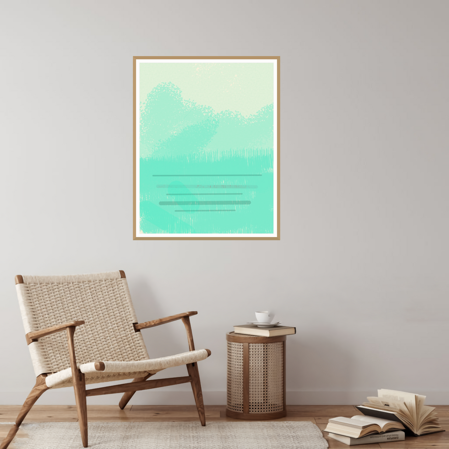 Original Bold Modern Organic Texture Painting — room scene