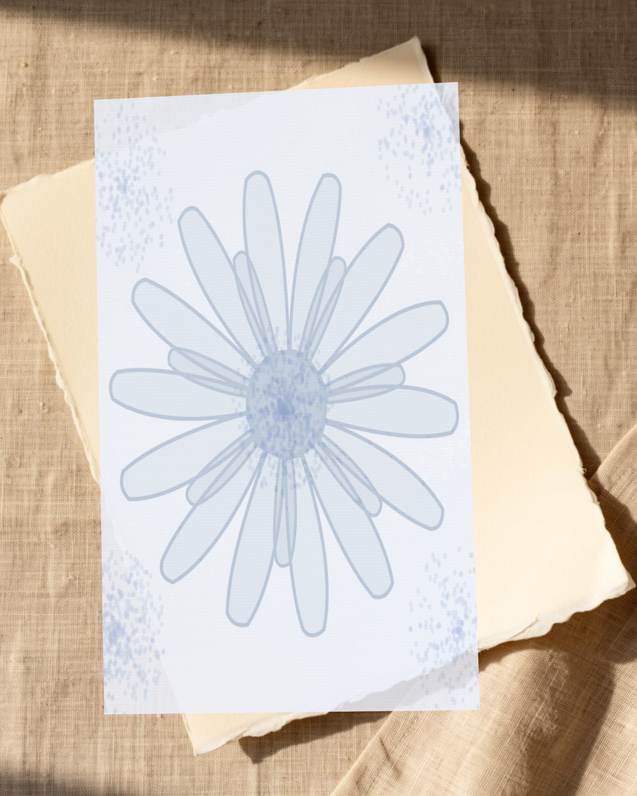 Powder Wave Sunflower Painterly – Limited Edition Painterly Art Print — room scene