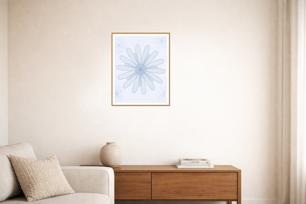 Powder Wave Sunflower Painterly – Limited Edition Painterly Art Print