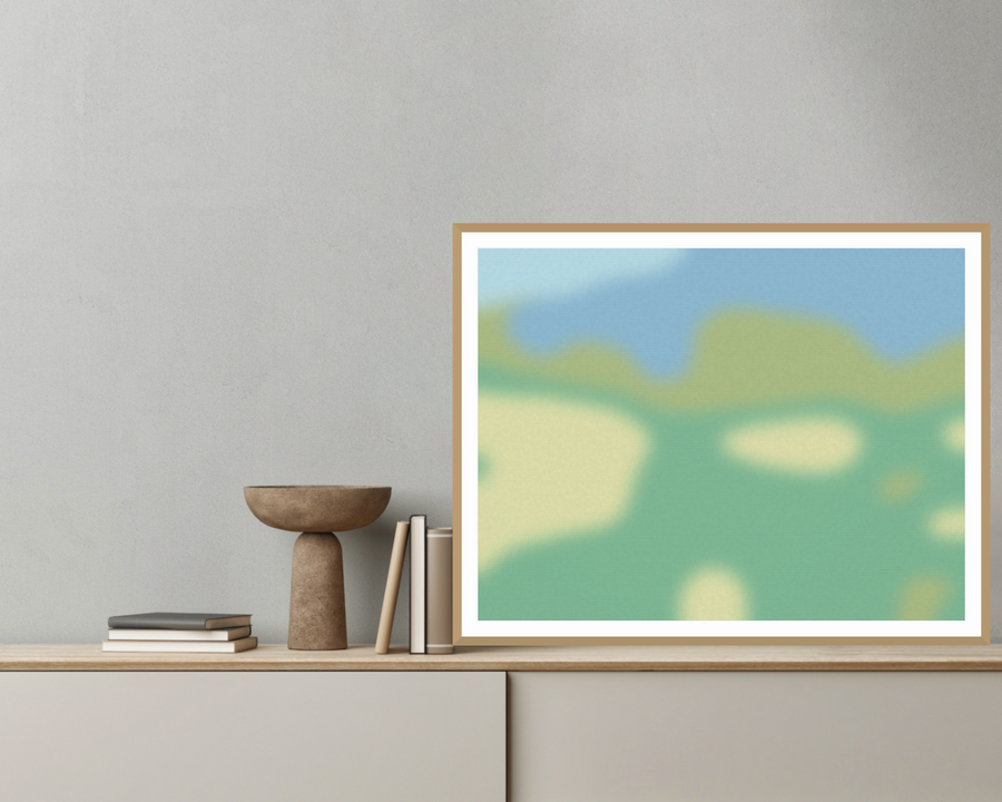Bold Modern Watercolor-wash – Limited Edition Bold Modern Watercolor-wash Art Print — room scene