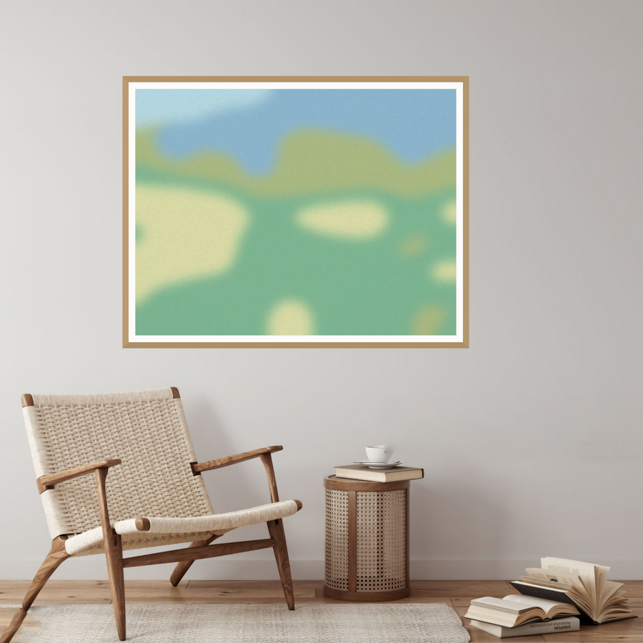 Bold Modern Watercolor-wash – Limited Edition Bold Modern Watercolor-wash Art Print — room scene
